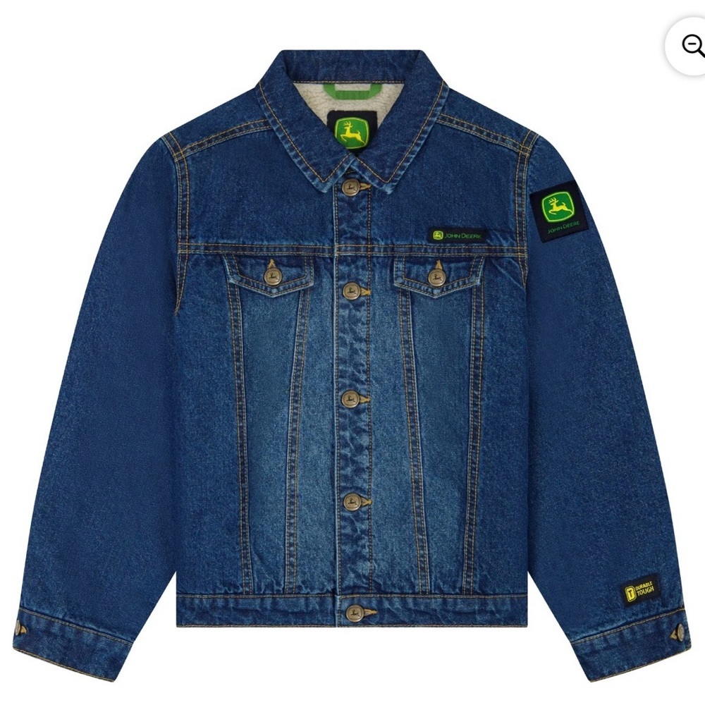 John Deere Boys Denim Trucker Jacket, Medium (8)